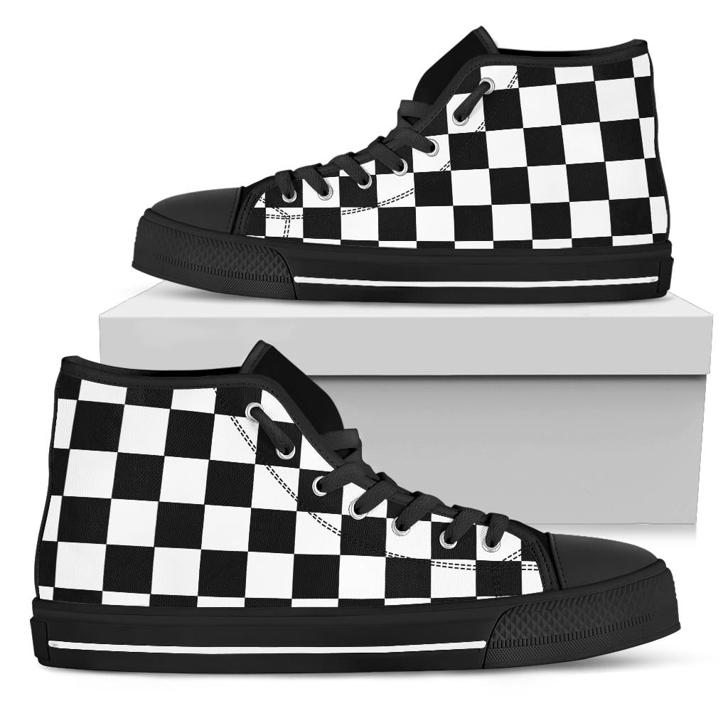 High Top Checkered Shoes