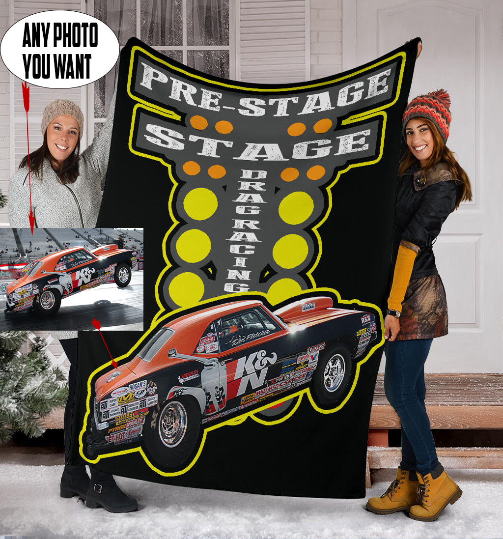 Custom drag racing blankets