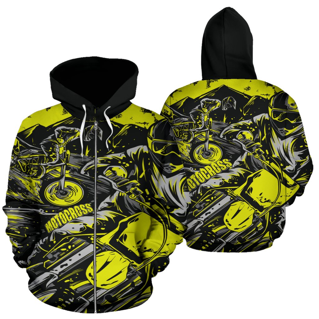 Motocross All Over Print Hoodies