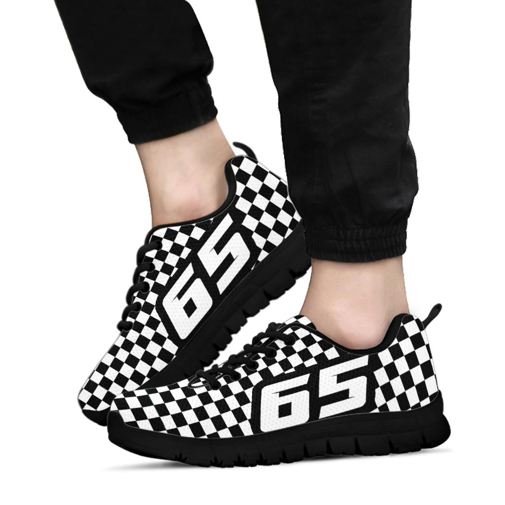 custom racing running sneakers number 65
