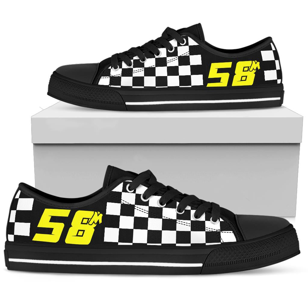 Racing Checkered Low Top Shoes Number B96