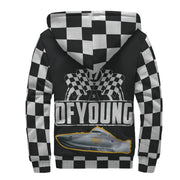 Custom Car Photo Racing Checkered Sherpa Jacket