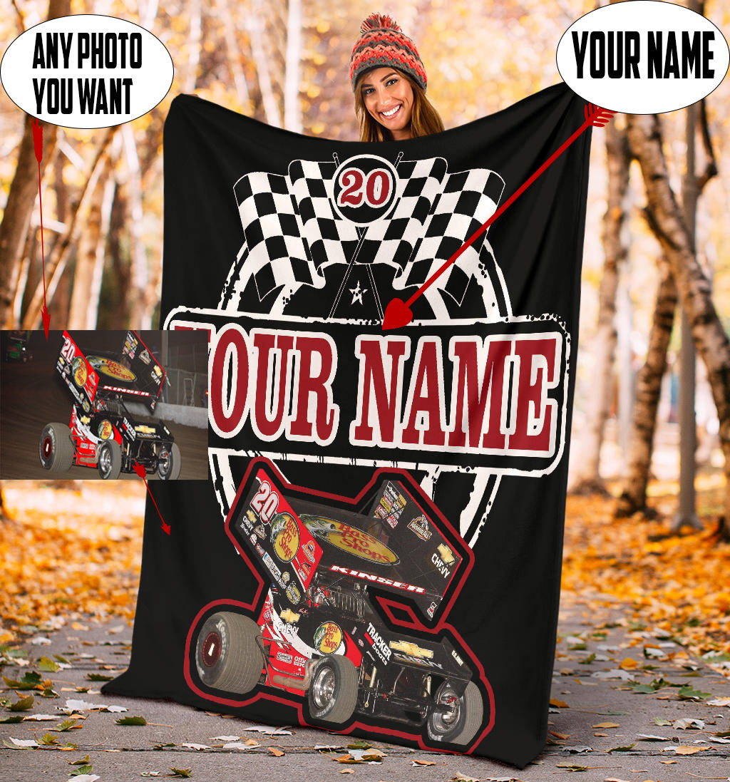 Custom Sprint Car Racing Blanket