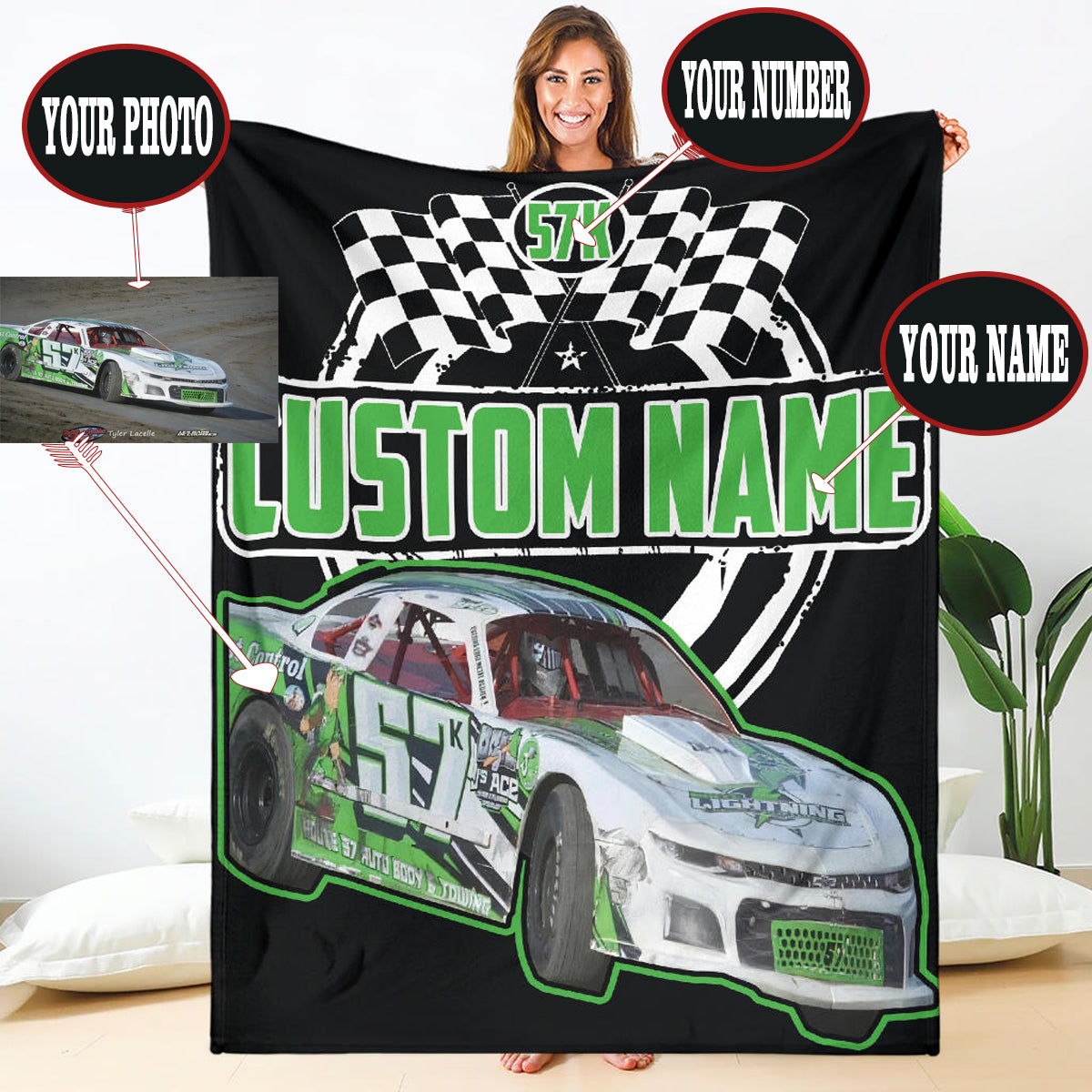 Custom Street Stock Blanket