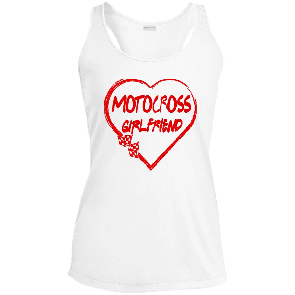 Motocross Girlfriend Heart Ladies' Performance Racerback Tank