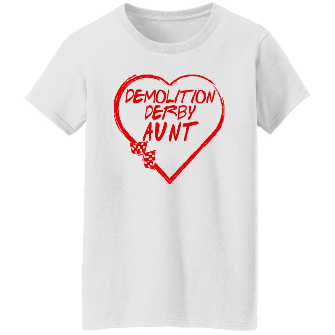 Demolition Derby Aunt Heart Ladies' 5.3 oz. T-Shirt
