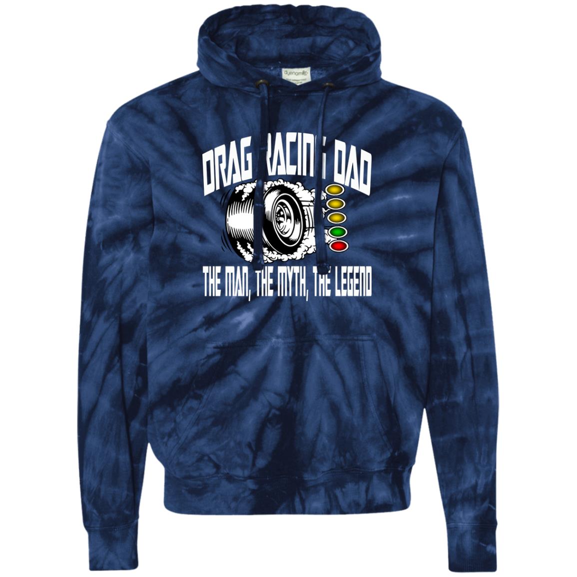 Drag Racing Dad Unisex Tie-Dyed Pullover Hoodie