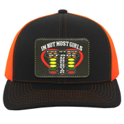 I'm Not Most Girls Drag Racing Trucker Snap Back - Patch
