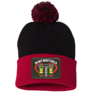 I'm Not Most Girls Drag Racing Pom Pom Knit Cap - Patch