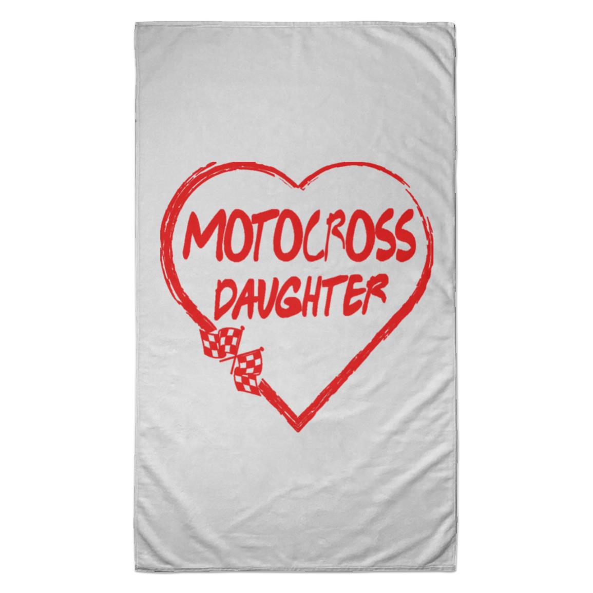 Motocross Daughter Heart Towel - 35x60