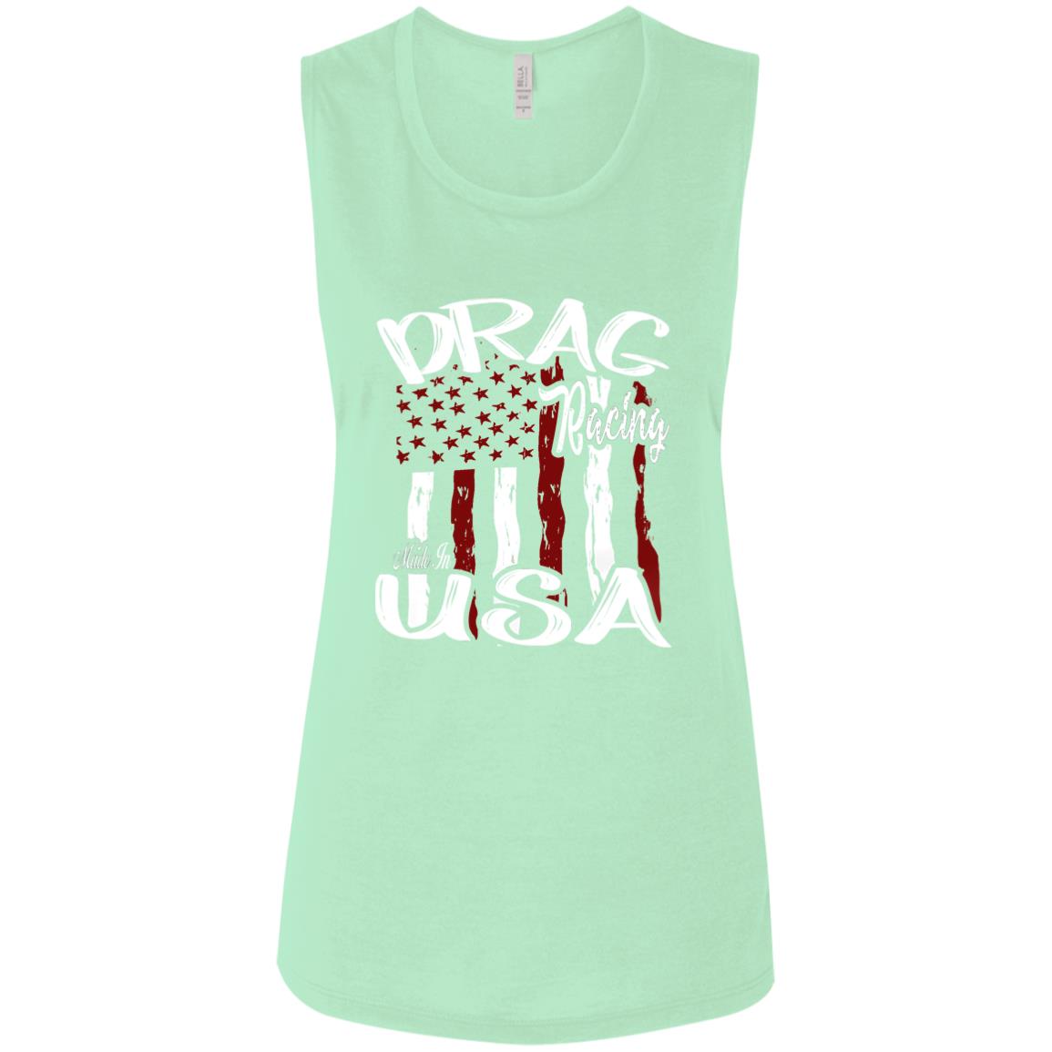 Drag Racing Made In USA Ladies' Flowy Muscle Tank