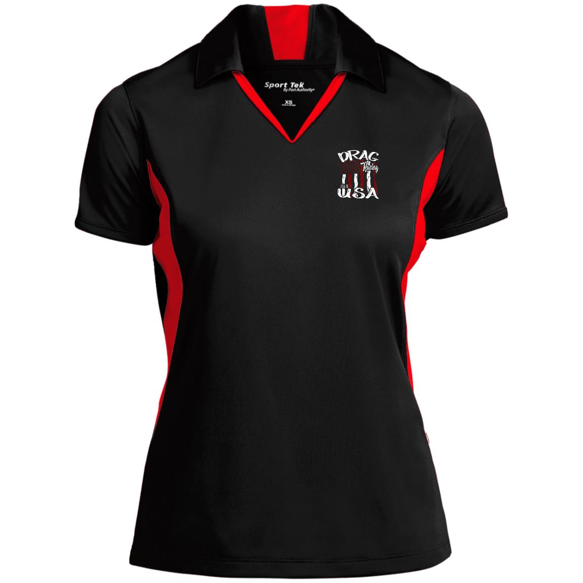 Drag Racing Made In USA Ladies' Colorblock Performance Polo