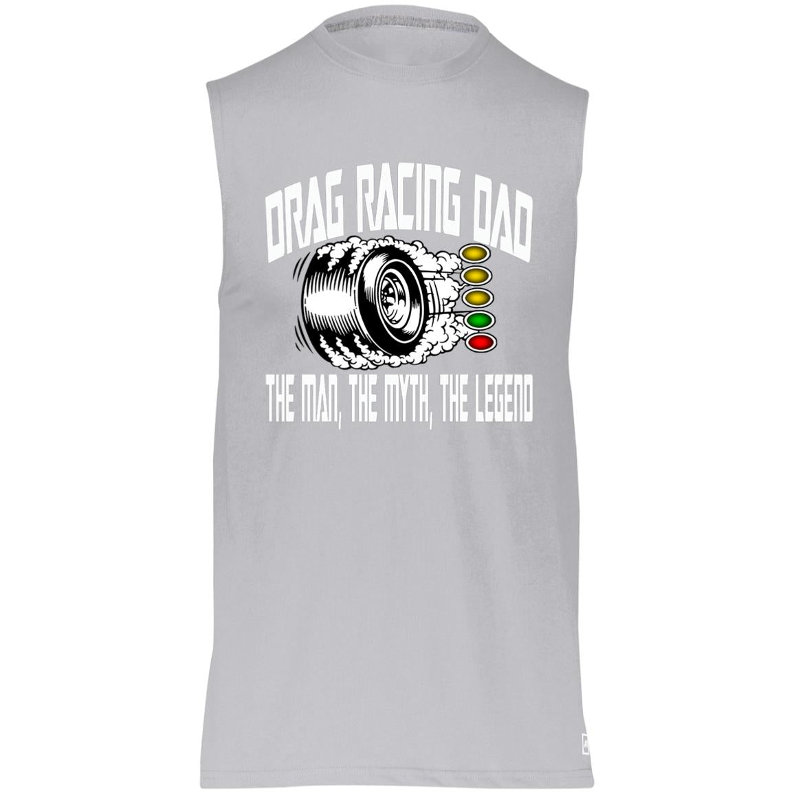 Drag Racing Dad Essential Dri-Power Sleeveless Muscle Tee