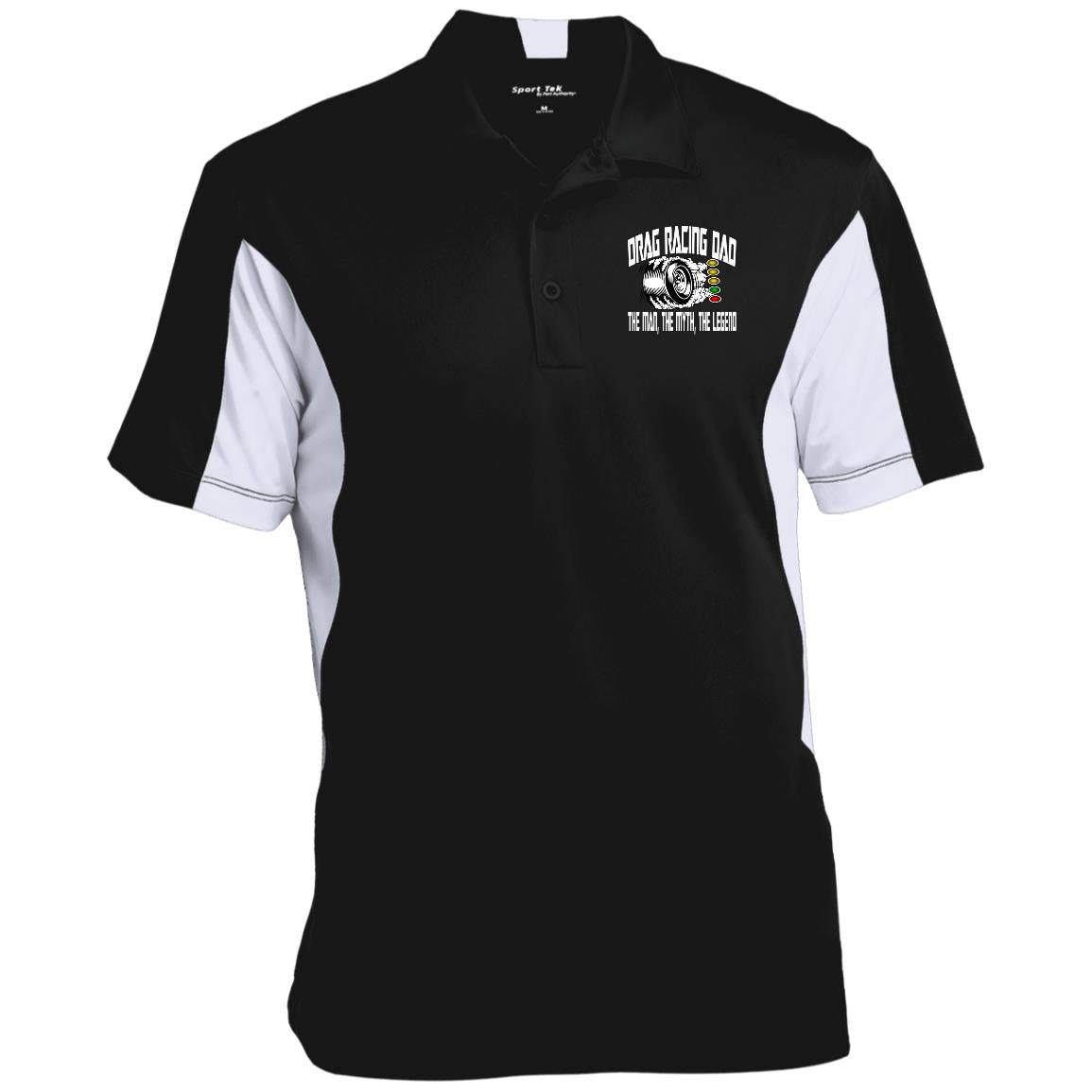 Drag Racing Dad Men's Colorblock Performance Polo