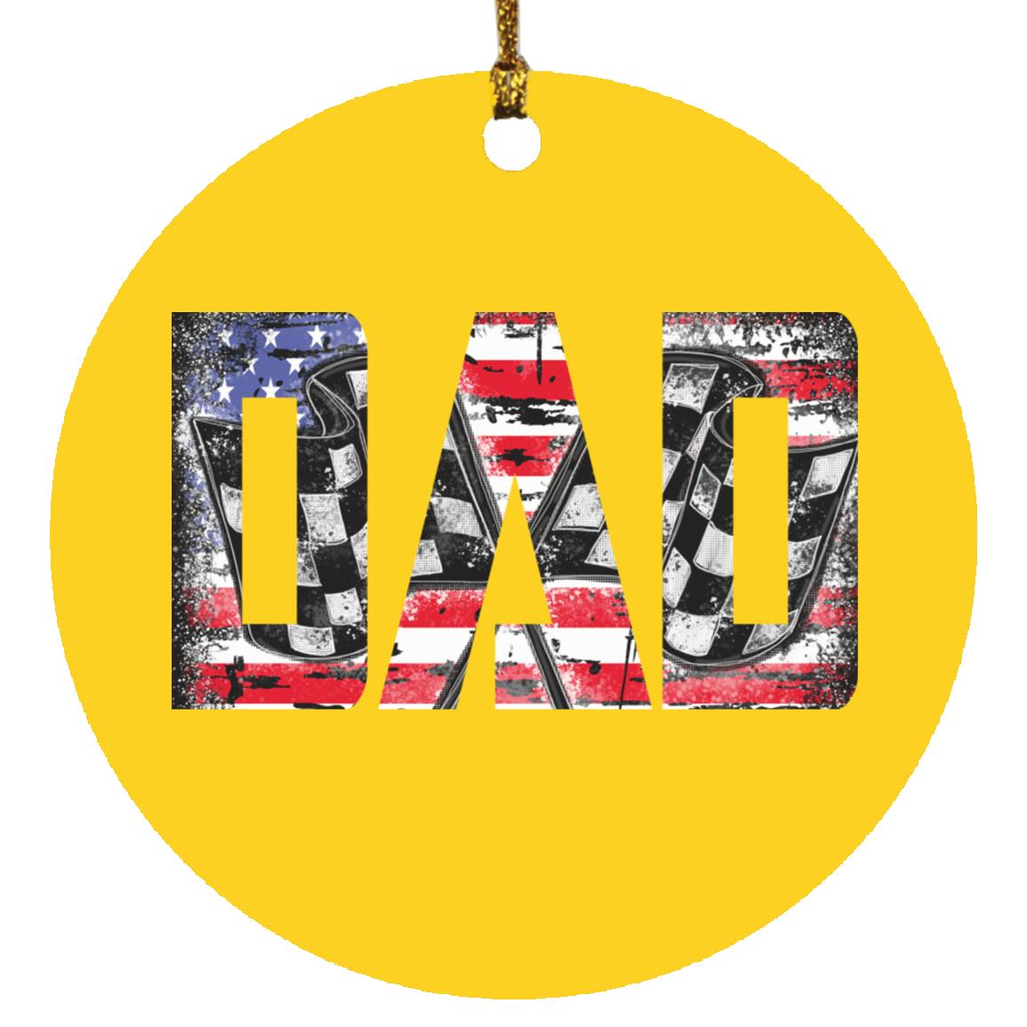 USA Racing Dad Circle Ornament