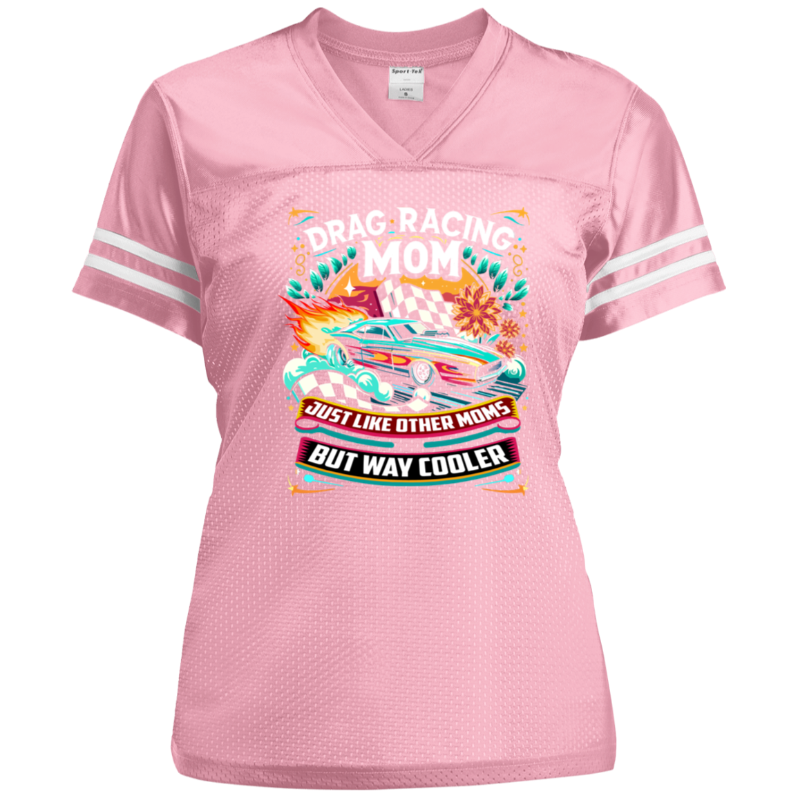 Drag Racing Mom Just Like Other Moms V-Neck t-Shirts