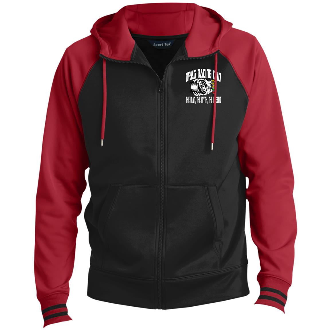 Drag Racing Dad Men's Sport-Wick® Full-Zip Hooded Jacket