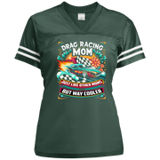 Drag Racing Mom Just Like Other Moms V-Neck t-Shirts