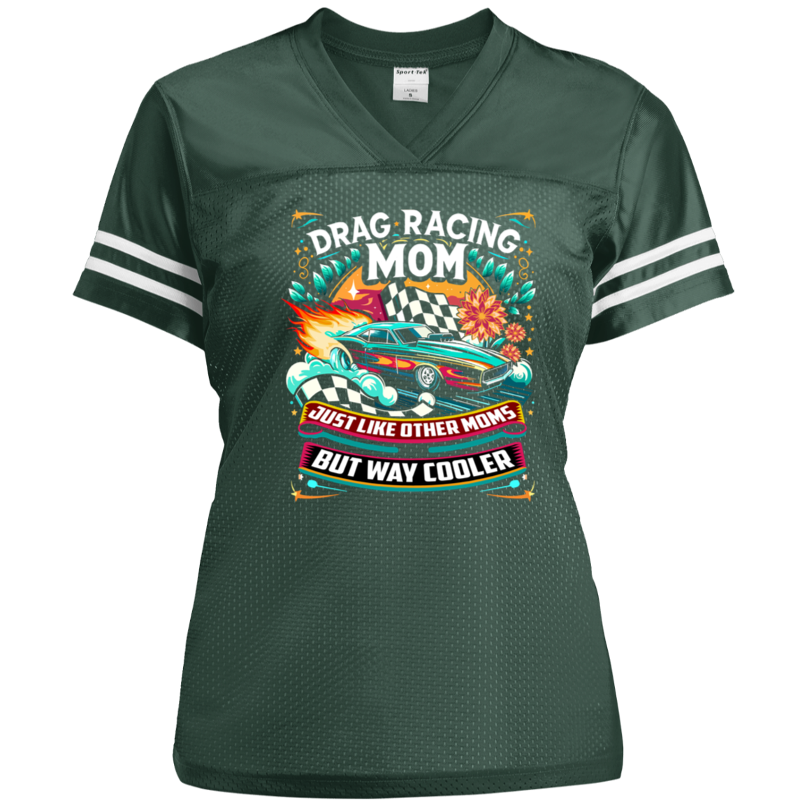 Drag Racing Mom Just Like Other Moms V-Neck t-Shirts