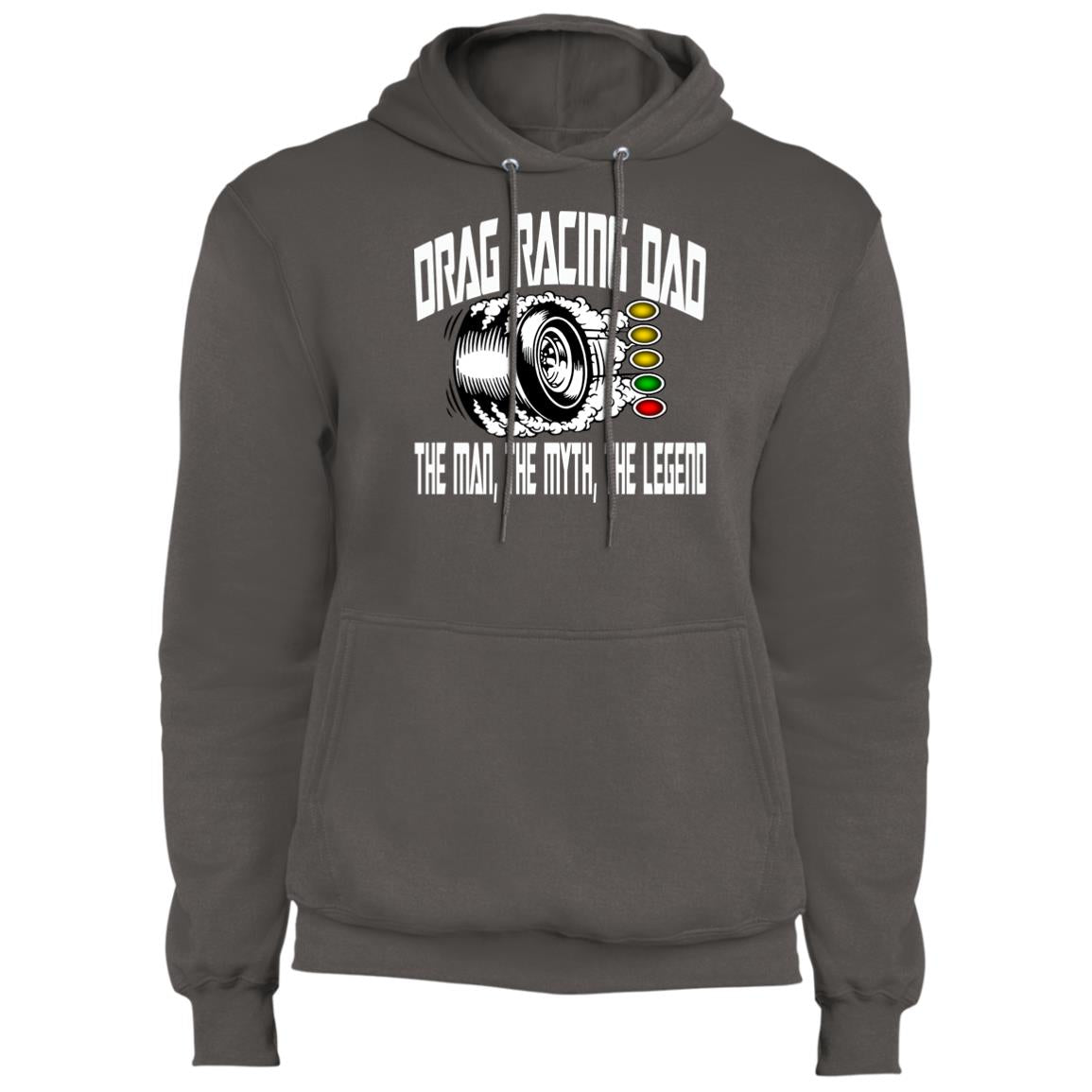 Drag Racing Dad Core Fleece Pullover Hoodie