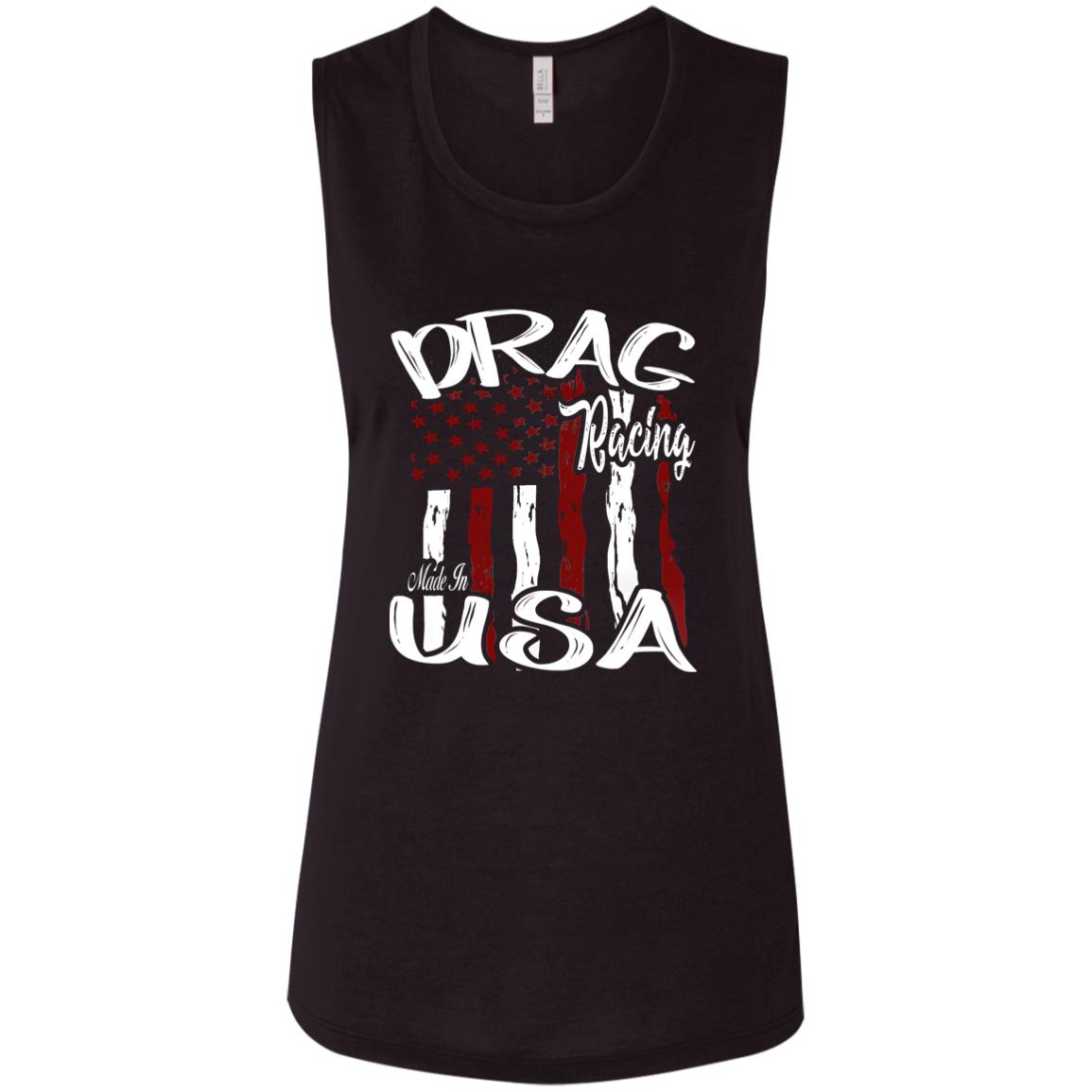 Drag Racing Made In USA Ladies' Flowy Muscle Tank