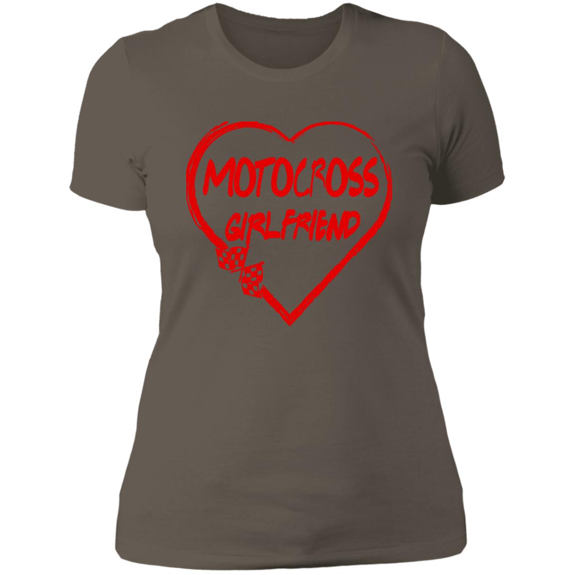 Motocross Girlfriend Heart Ladies' Boyfriend T-Shirt