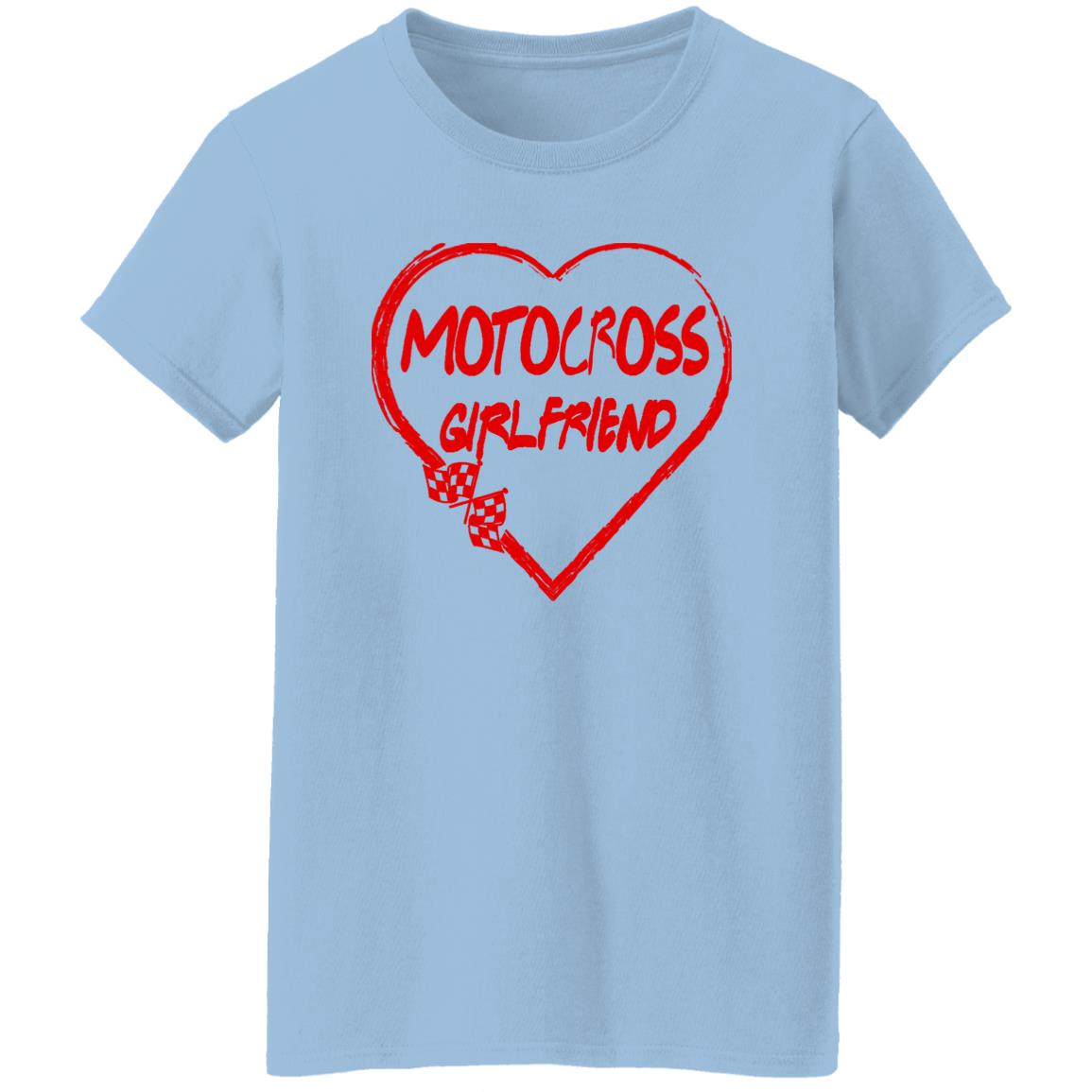 Motocross Girlfriend Heart Ladies' 5.3 oz. T-Shirt