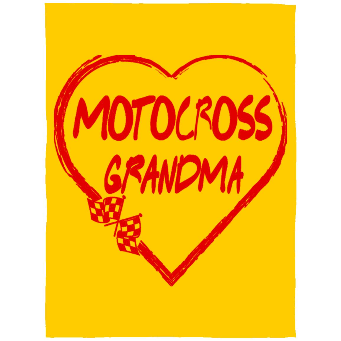 Motocross Grandma Heart Arctic Fleece Blanket 60x80