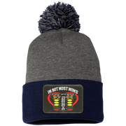 I'm Not Most Moms Drag Racing Pom Pom Knit Cap - Patch