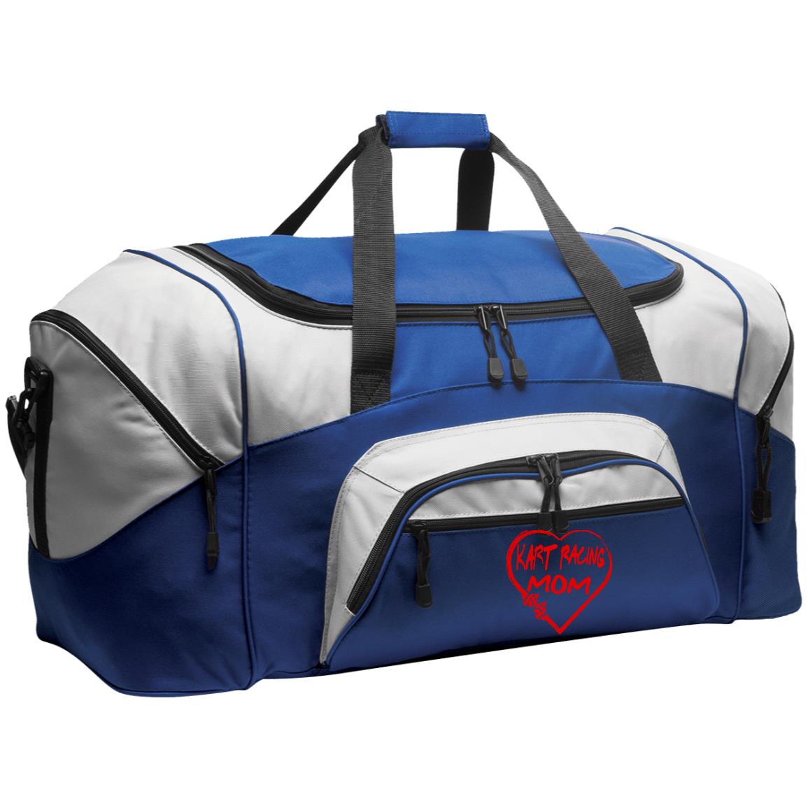 Kart Racing Mom Heart Colorblock Sport Duffel