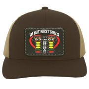 I'm Not Most Girls Drag Racing Trucker Snap Back - Patch