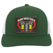I'm Not Most Girls Drag Racing Trucker Snap Back - Patch