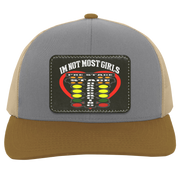 I'm Not Most Girls Drag Racing Trucker Snap Back - Patch