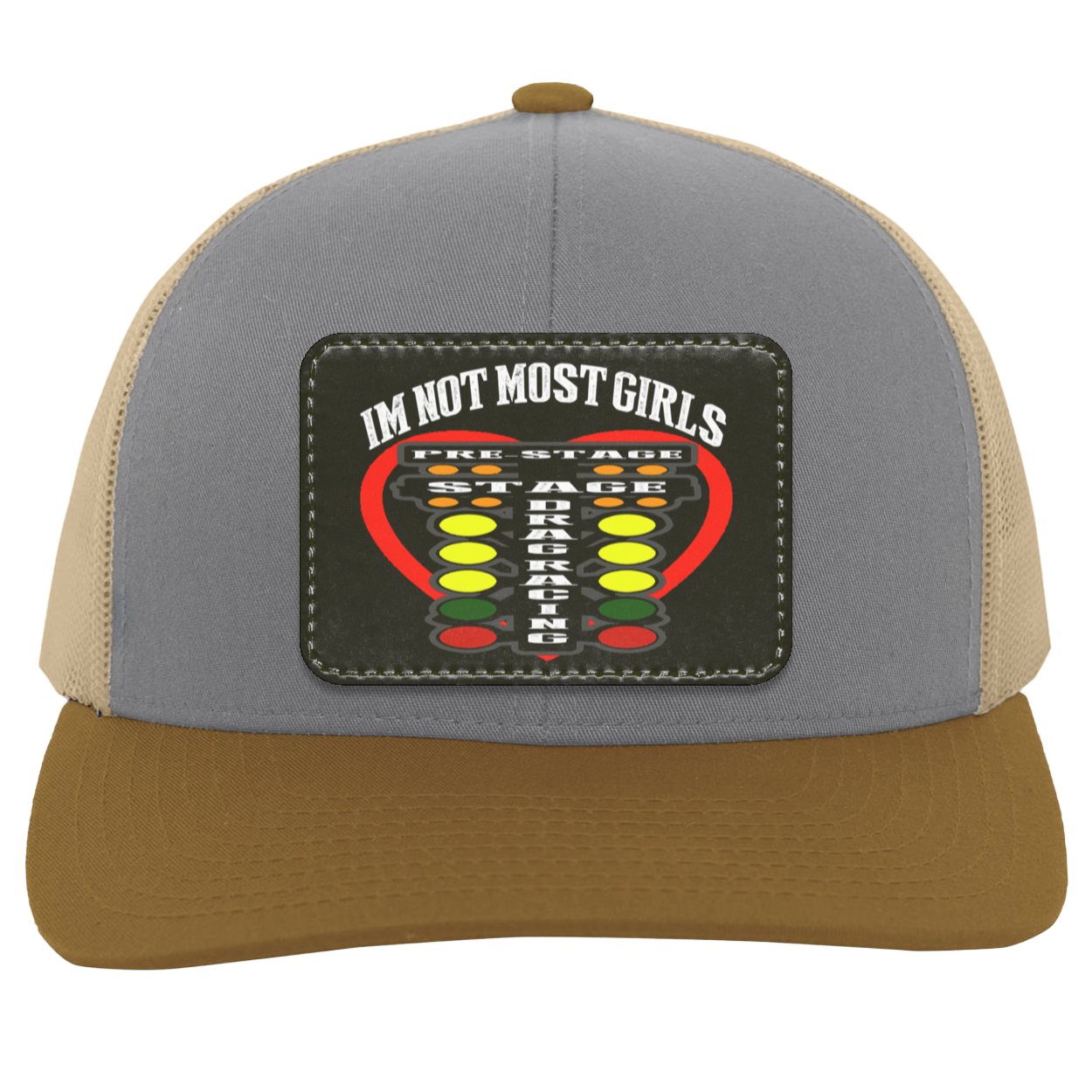 I'm Not Most Girls Drag Racing Trucker Snap Back - Patch