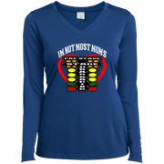 I'm Not Most Moms Drag Racing Ladies’ Long Sleeve Performance V-Neck Tee