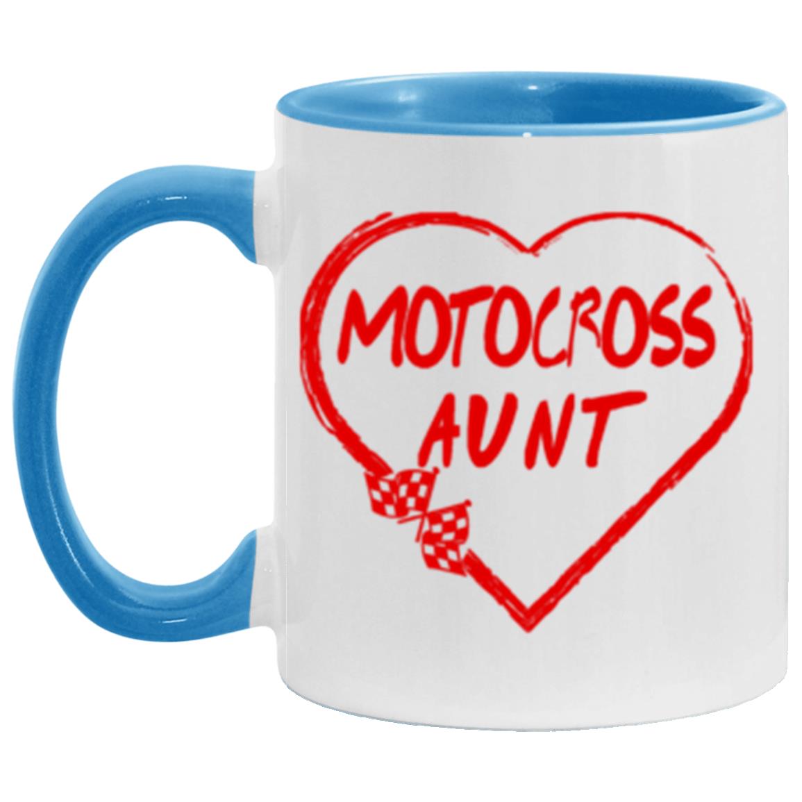 Motocross Aunt Heart 11 oz. Accent Mug