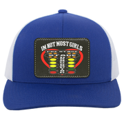 I'm Not Most Girls Drag Racing Trucker Snap Back - Patch