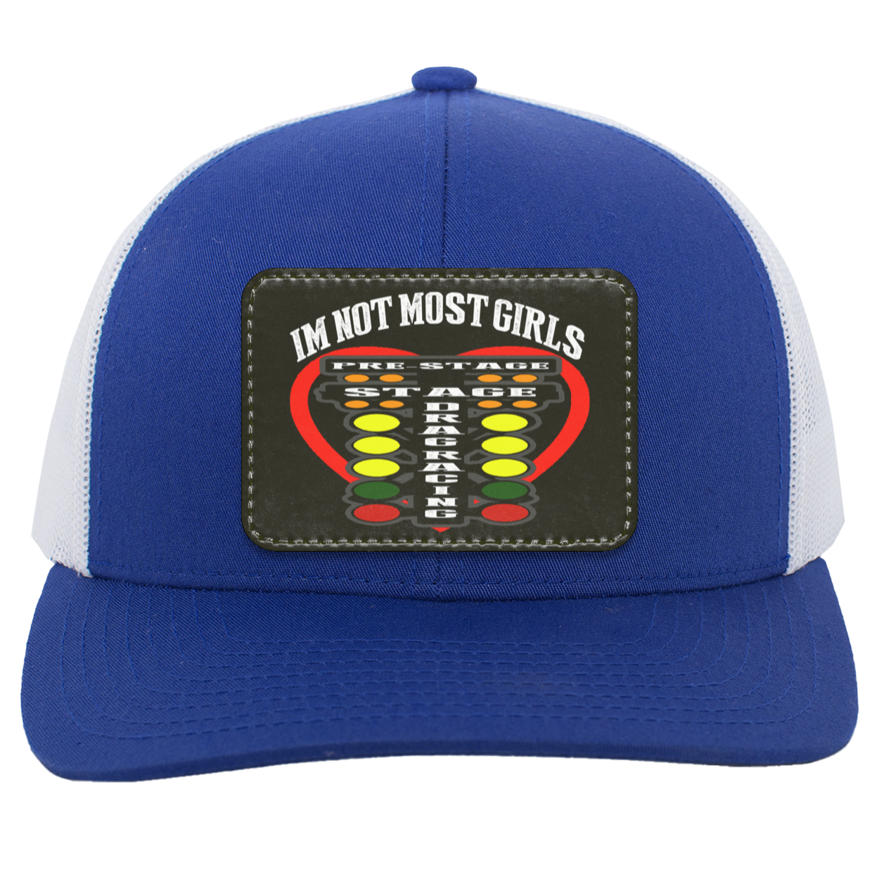 I'm Not Most Girls Drag Racing Trucker Snap Back - Patch