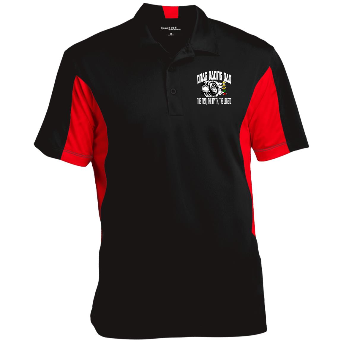 Drag Racing Dad Men's Colorblock Performance Polo