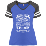 Behind Every Fast Car is a Fast Mom Drag Racing Expert V-Neck T-Shirts