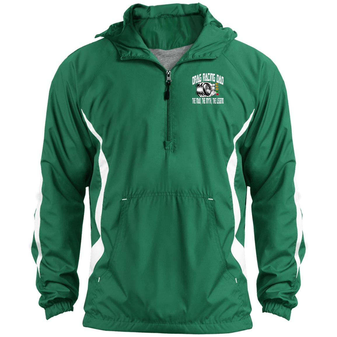 Drag Racing Dad Unisex Colorblock Raglan Anorak
