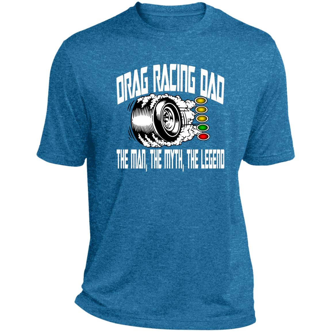 Drag Racing Dad Heather Performance Tee
