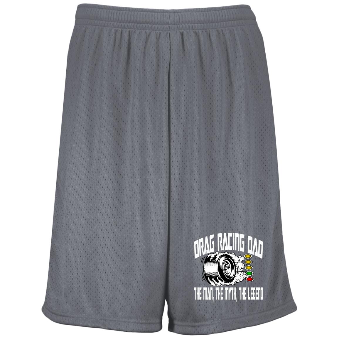 Drag Racing Dad Moisture-Wicking 9 inch Inseam Mesh Shorts
