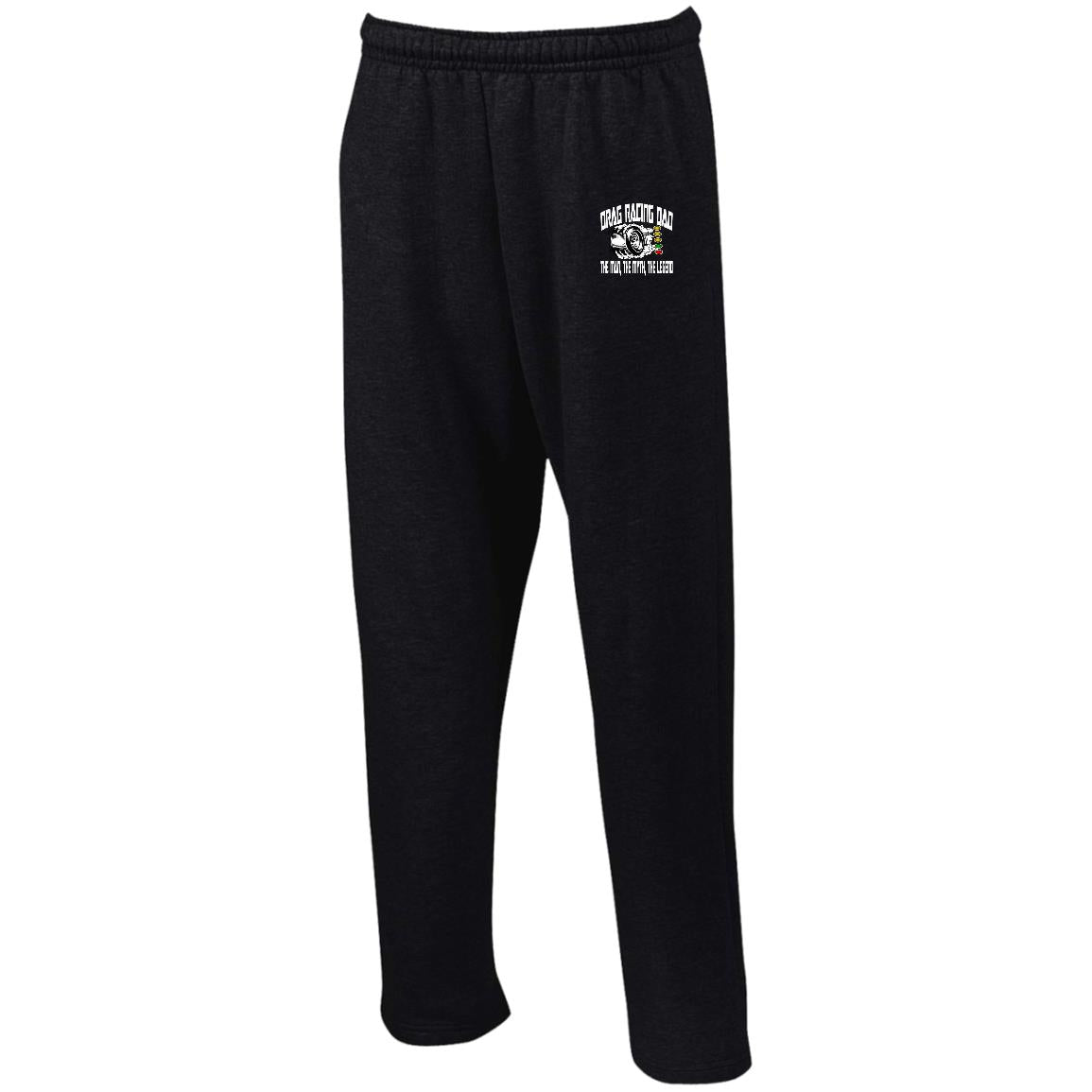 Drag Racing Dad Open Bottom Sweatpants with Pockets