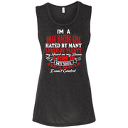 I'm A Drag Racing Girl Hated By Many Loved By Plenty Ladies' Flowy Muscle Tank