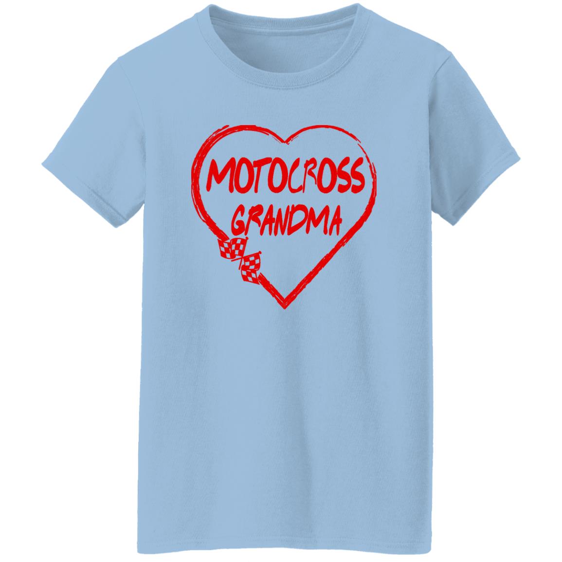 Motocross Grandma Heart Ladies' 5.3 oz. T-Shirt