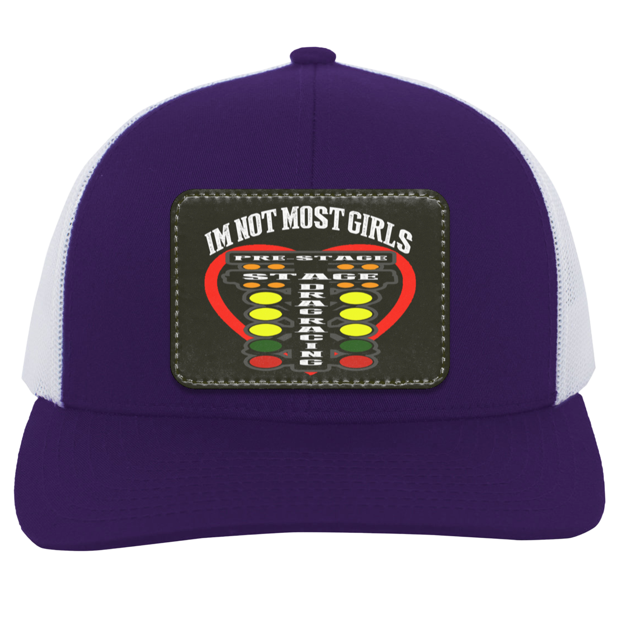 I'm Not Most Girls Drag Racing Trucker Snap Back - Patch