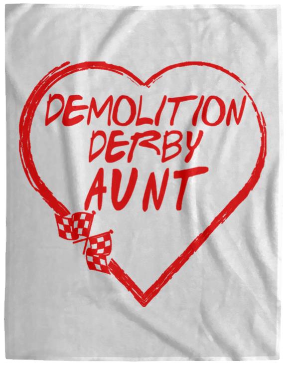 Demolition Derby Aunt Heart Cozy Plush Fleece Blanket - 60x80