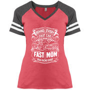 Behind Every Fast Car is a Fast Mom Drag Racing Expert V-Neck T-Shirts