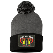 I'm Not Most Moms Drag Racing Pom Pom Knit Cap - Patch